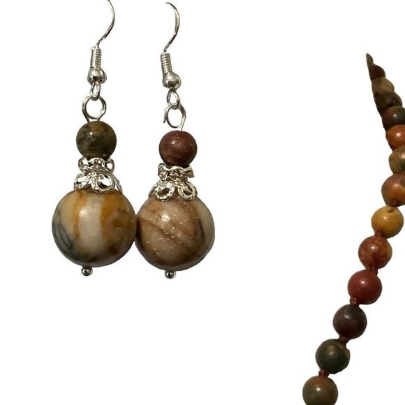 Picture Jasper Necklace Earring Set NWT Black Friday sale! - Picture 11 of 12